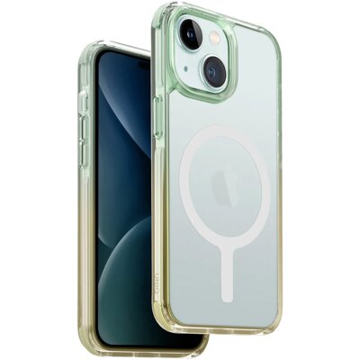 Etui UNIQ Combat Duo MagClick Charging do Apple iPhone 15 Zielono-żółty