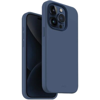 Etui UNIQ Lino Hue Magclick Charging do Apple iPhone 15 Pro Granatowy