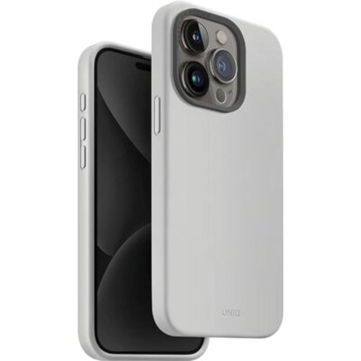 Etui UNIQ Lino Hue Magclick Charging do Apple iPhone 15 Pro Max Jasnoszary