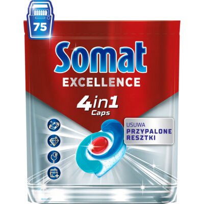 Kapsułki do zmywarki SOMAT Excellence 4w1 - 75 szt.