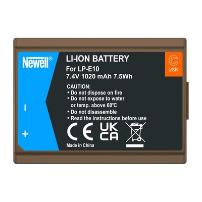 Obraz przedstawiający Akumulator NEWELL 1020 mAh do Canon LP-E10