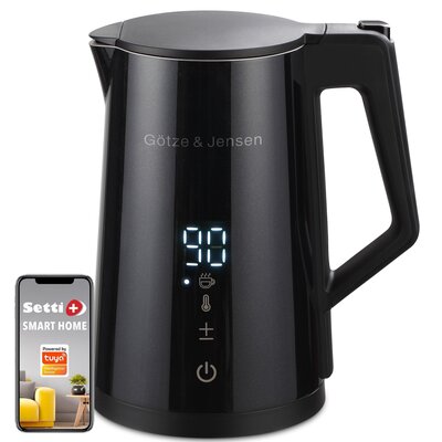 Czajnik inteligentny GÖTZE&JENSEN KT975K by SETTI+ sterowany smartfonem 3000W WiFi z regulacją temperatury Czarny
