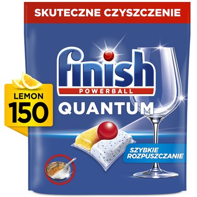 Kapsułki do zmywarki FINISH Powerball Quantum All in 1 Lemon - 150 szt.