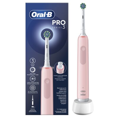 Szczoteczka rotacyjna ORAL-B Pro Series 3 Cross Action Różowy