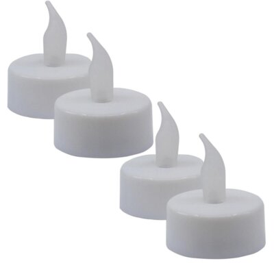 Świeca dekoracyjna AMBIANCE LIGHT 756504 Tea Light LED Biały (4 sztuki)