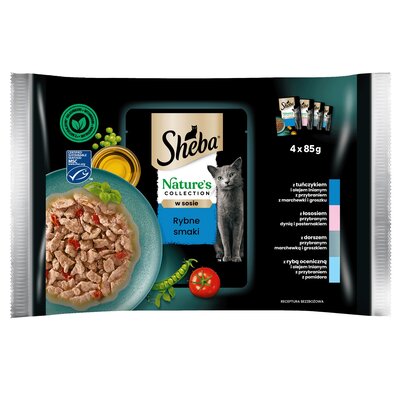 Karma dla kota SHEBA Nature's Collection Rybne Smaki (4 x 85 g)