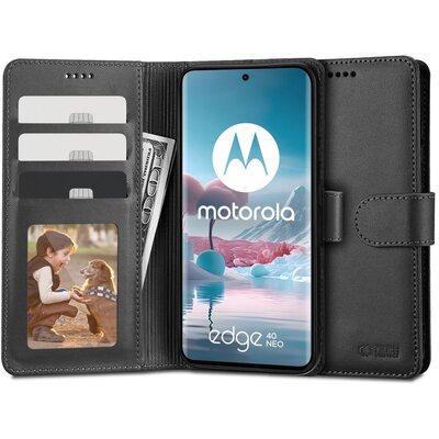 Etui TECH-PROTECT Wallet do Motorola Edge 40 Neo Czarny
