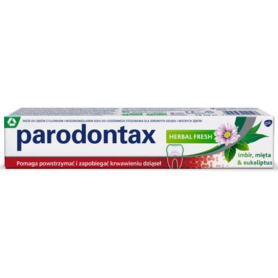 Фото - Зубна паста / ополіскувач Parodontax Pasta do zębów  Herbal Fresh 75 ml 