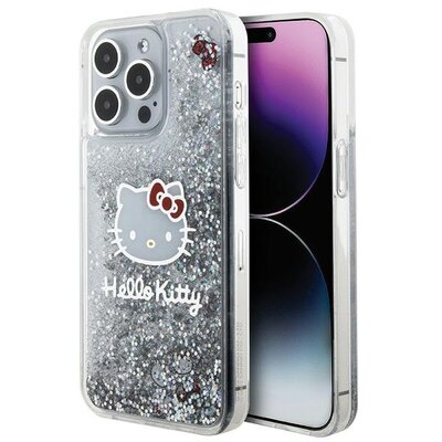 Фото - Чохол Hello Kitty Etui  Liquid Glitter Charms do Apple iPhone 15 Pro Max Srebrny 