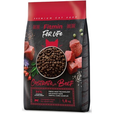 Karma dla kota FITMIN Cat For Life Castrate Wołowina 1.8 kg