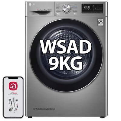 Suszarka LG RC90V9PV2N Z pompą ciepła 9kg Klasa energetyczna C Auto Cleaning Condenser Smart ThinQ