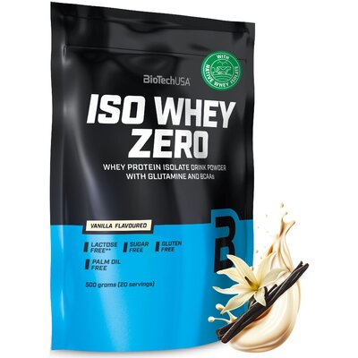 Odżywka białkowa BIOTECH Iso Whey Zero Waniliowy (500 g) Bez cukru i laktozy