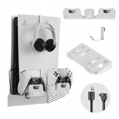 Zestaw uchwytów JYS PS5181 do Sony Playstation 5 + ładowarka do padów