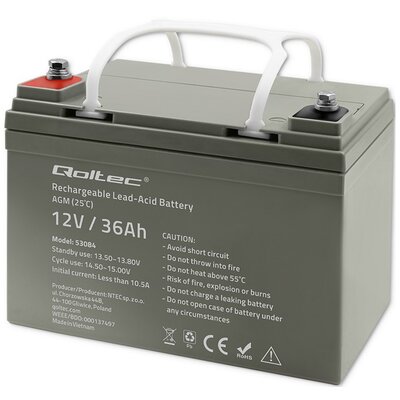 Akumulator QOLTEC 53084 36Ah 12V
