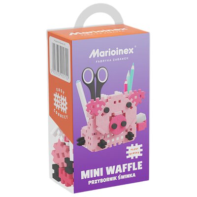 Klocki elastyczne MARIOINEX Mini Waffle Przybornik świnka 905722