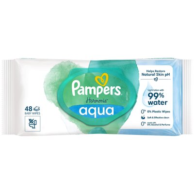 Chusteczki nawilżane PAMPERS Harmonie Aqua (48 szt.)