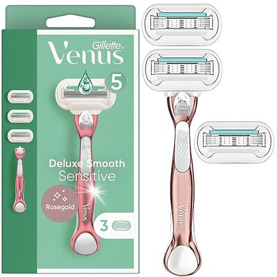 Zdjęcia - Golarka elektryczna Gillette Golarki  Venus Deluxe Smooth Sensitive +3 Ostrza 