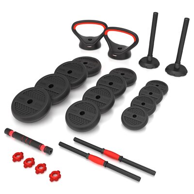 Zestaw hantli HMS SGN130 6w1 (2x15 kg)