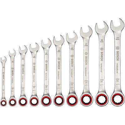 Zestaw kluczy płasko-oczkowych BOSCH B-1600A02AU0 (10 elementów)