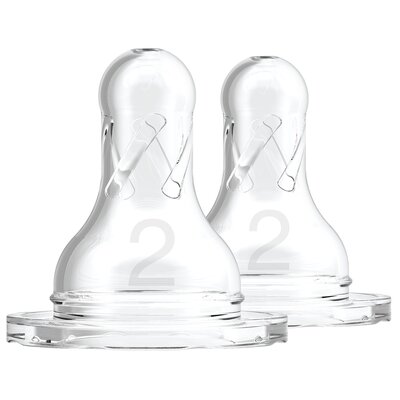 Smoczek DR BROWNS Standard Poziom 2 Przezroczysty 3-6 m (2 sztuki)