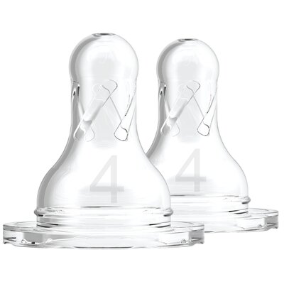 Smoczek DR BROWNS Standard Poziom 4 Przezroczysty 9 m+ (2 sztuki)