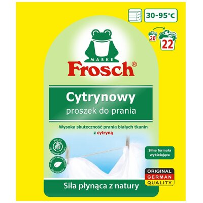 Proszek do prania FROSCH Cytrynowy 1.45 kg do białych tkanin