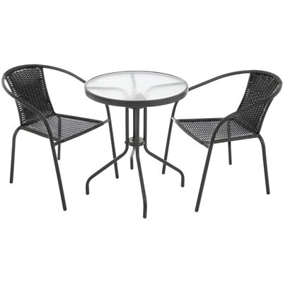 Zestaw mebli ogrodowych PATIO Bistro Antracytowo-czarny