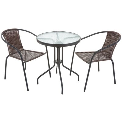 Zestaw mebli ogrodowych PATIO Bistro 47162 Antracytowo-brązowy