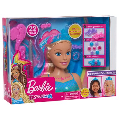 Zdjęcia - Zestaw do zabawy dla dzieci Barbie Lalka  Głowa do stylizacji Dreamtopia Syrenka 62625 