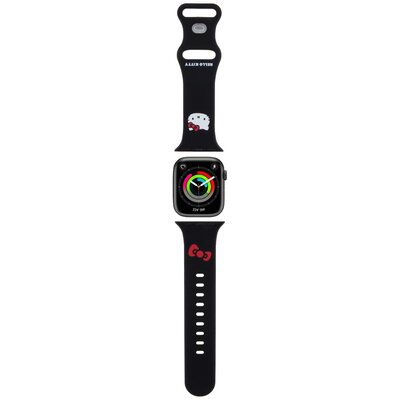 Фото - Ремінець для годинника / браслета Hello Kitty Pasek  do Apple Watch 38/40/41mm Czarny HKAWMSCHBLK 