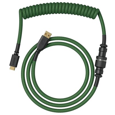 Zdjęcia - Pozostałe akcesoria komputerowe Glorious Kabel  PC Coiled Cable Zielony GLO-CBL-COIL-FG 