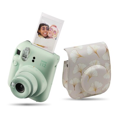 Aparat FUJIFILM Instax Mini 12 Zielony + Pokrowiec MODUS FujiFilm Instax Mini 12 Ginkgo