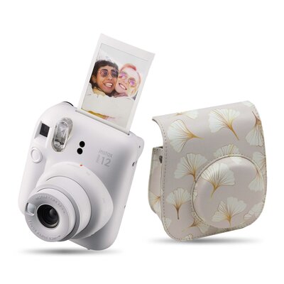 Aparat FUJIFILM Instax Mini 12 Biały + Pokrowiec MODUS FujiFilm Instax Mini 12 Ginkgo