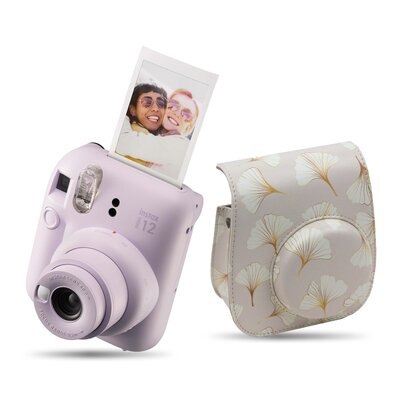 Aparat FUJIFILM Instax Mini 12 Fioletowy + Pokrowiec MODUS FujiFilm Instax Mini 12 Ginkgo