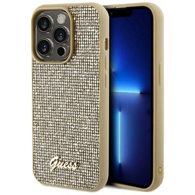 Etui GUESS Disco Metal Script do Apple iPhone 14 Pro Złoty