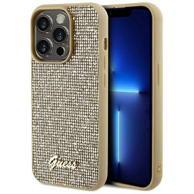 Etui GUESS Disco Metal Script do Apple iPhone 14 Pro Max Złoty