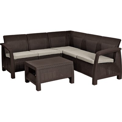 Zestaw mebli ogrodowych KETER Corfu II Relax Brown 258949