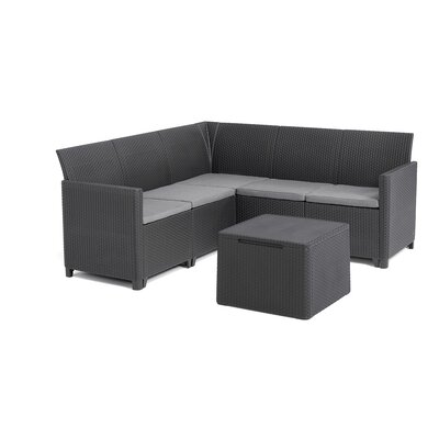 Zestaw mebli ogrodowych KETER Marie Corner 5 256703 Grafitowy