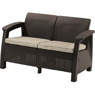 Sofa ogrodowa KETER Corfu II Love Brown 258946 Brąz