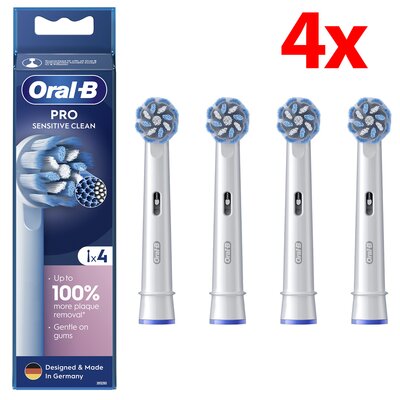 Oryginalna końcówka szczoteczki ORAL-B Sensitive Clean (4 szt.) (Delikatne czyszczenie)