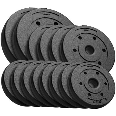 Zestaw obciążeń REBEL ACTIVE RBA-2106 (2 x 5 / 4 x 2.5 / 8 x 1.25 kg)