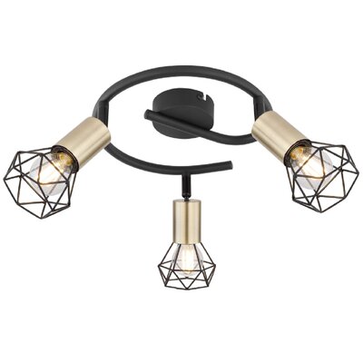 Lampa sufitowa GLOBO Xara I 54802S-3AB Czarno-złoty
