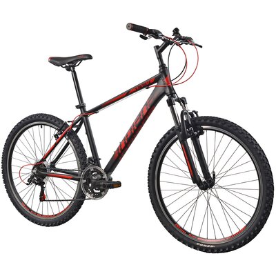 Rower górski MTB INDIANA X-Pulser 1.6 M15 26 cali męski Czarno-czerwony