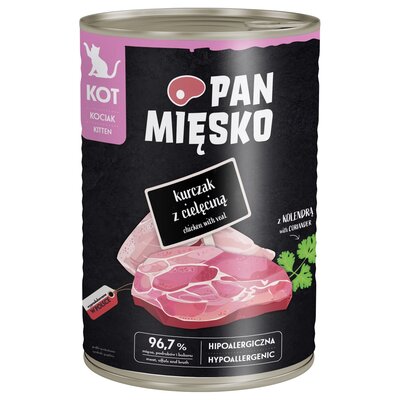 Karma dla kota PAN MIĘSKO Kurczak z cielęciną 400 g