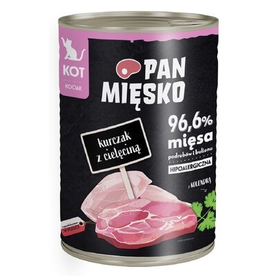 Karma dla kota PAN MIĘSKO Kurczak z cielęciną 400 g