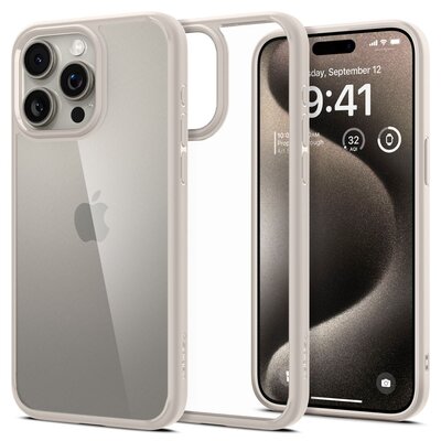 Etui SPIGEN Ultra Hybrid do Apple iPhone 15 Pro Beżowy