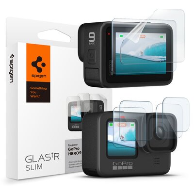 Szkło hartowane + Folia Ochronna SPIGEN Glas.Tr Slim do GOPro Hero 9/10/11/12 (2 szt.)