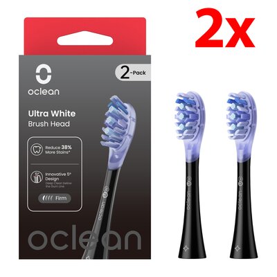 Oryginalna końcówka szczoteczki OCLEAN X Ultra White Czarny (2 szt.) (Usuwanie przebarwień)