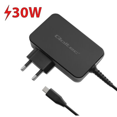 Ładowarka sieciowa QOLTEC Gan Power Pro 30W Czarny