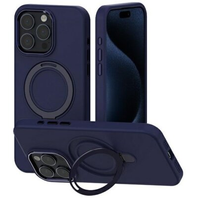 Etui MERCURY MagSafe Stand Silicone do Apple iPhone 15 Pro Max Niebieski